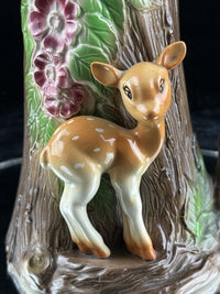Thumbnail for Hornsea Pottery Fauna Royal Vase Woodland Tree Trunk Deer Flowers 10