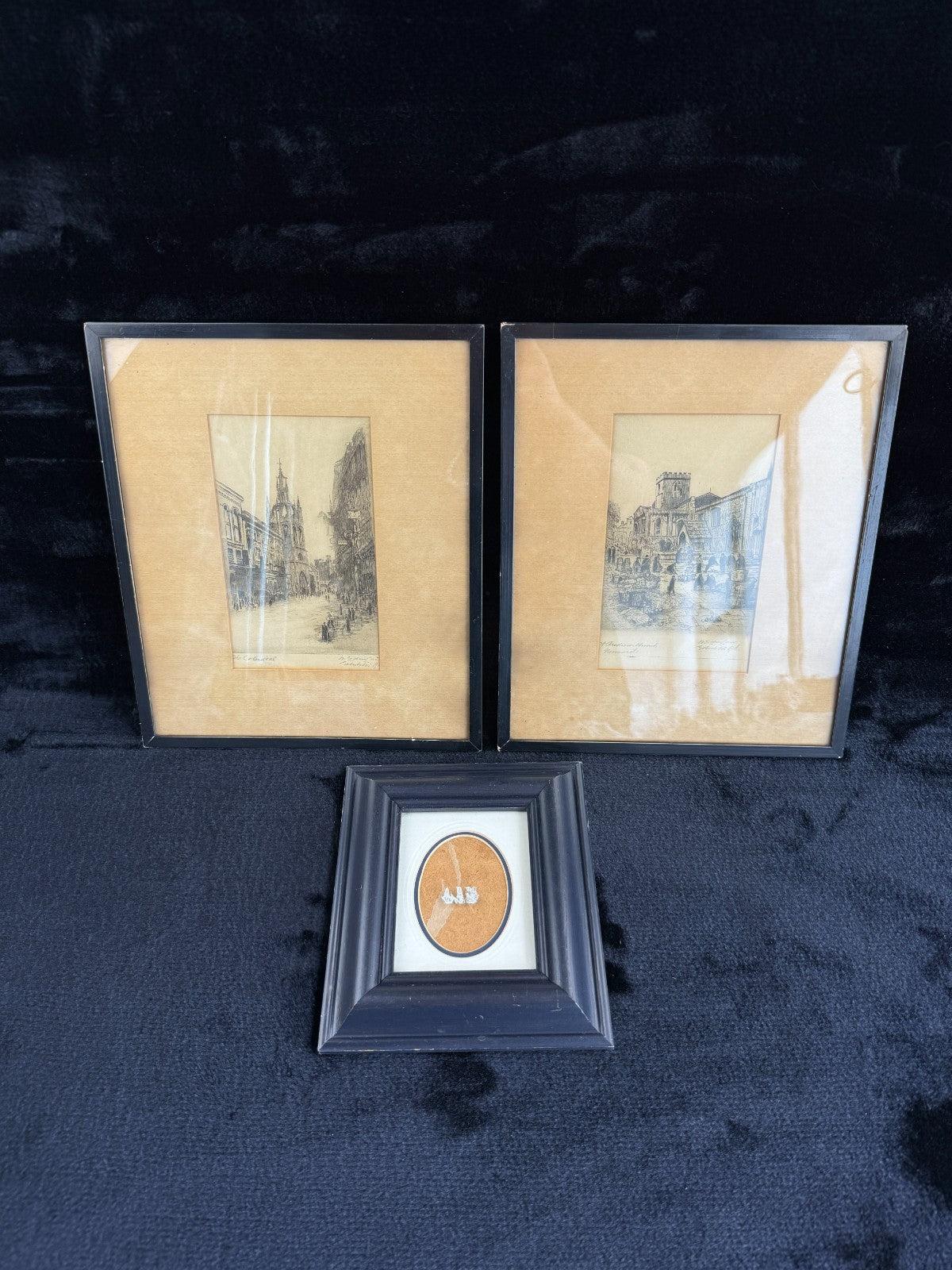 Antique Authentic Signed Etchings - A British Cathedral and St. Andrew's Church4