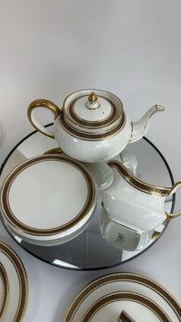 Thumbnail for Stunning Antique Cauldon & Aynsley 27pc Tea Set c.1910 | Edwardian Gilt & Black4
