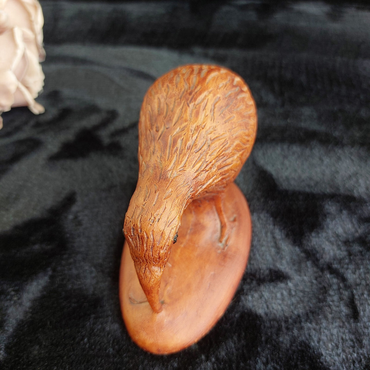 Figurine Sculpture Handmade New Zealand Kiwi Bird Wooden Carving decor bird 5