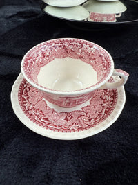 Thumbnail for Mason's Ironstone Vista Dinnerware Tea Set patent Red Transferware England Chips18