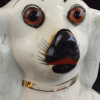 Thumbnail for Staffordshire 19th Century antique porcelain Dog figurine 10.5