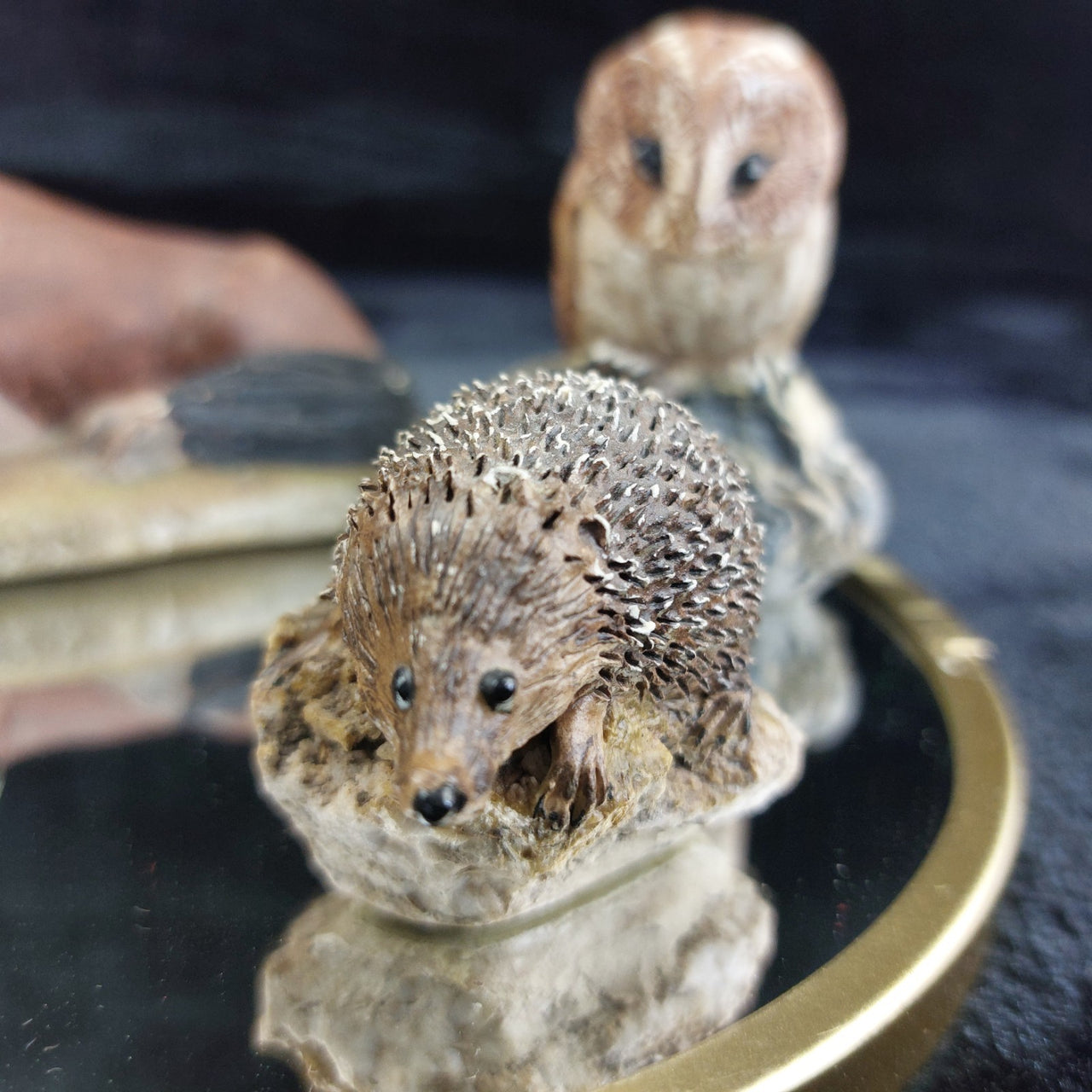 M Leadbetter Cornwall Figurines 1978â80 Set of 4 Owl Hedgehog Rabbit Horse rar4