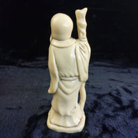 Thumbnail for Wise Asian Man Figurine Resin– Acceptable Worn Patina stone Look  7.5