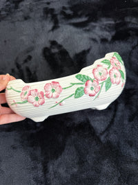 Thumbnail for decor Maling Ware 4586 Dogwood Planter/Trough & Small Bowl - Pink Floral Large5