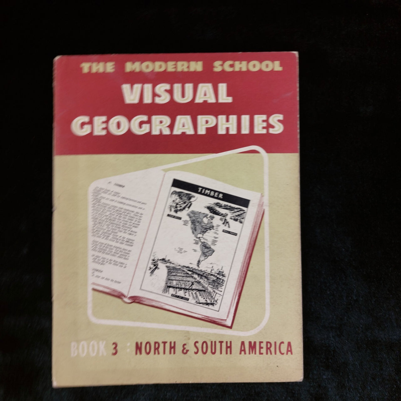The Modern School Visual Geographies, 3 Book vintage Set 1950s Reprints Ornament8