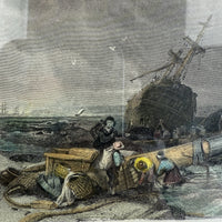 Thumbnail for Antique Hand-Colored Lithographs Dunstanborough Castle & Tynemouth Pair Prints19