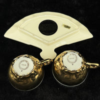 Thumbnail for Bondware Coffee Cups & FanShaped Tray | 24K Gold Chokin Art Japan4