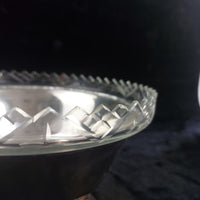 Thumbnail for Silverplate Pedestal Bowl Cut Worn 8