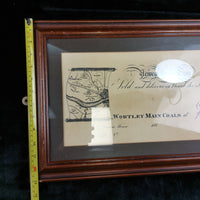 Thumbnail for Antique 1800's Wortley Main Coals Shipping Document Artifact Framed Historical5