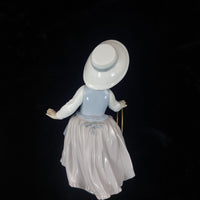 Thumbnail for NAO Girl Spain Figurine with Hoop Glazed Porcelain Worn Base A-16M Sculpture4