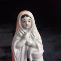 Thumbnail for Staffordshire Figurine Girl Painted White Cloak Orange Back 6