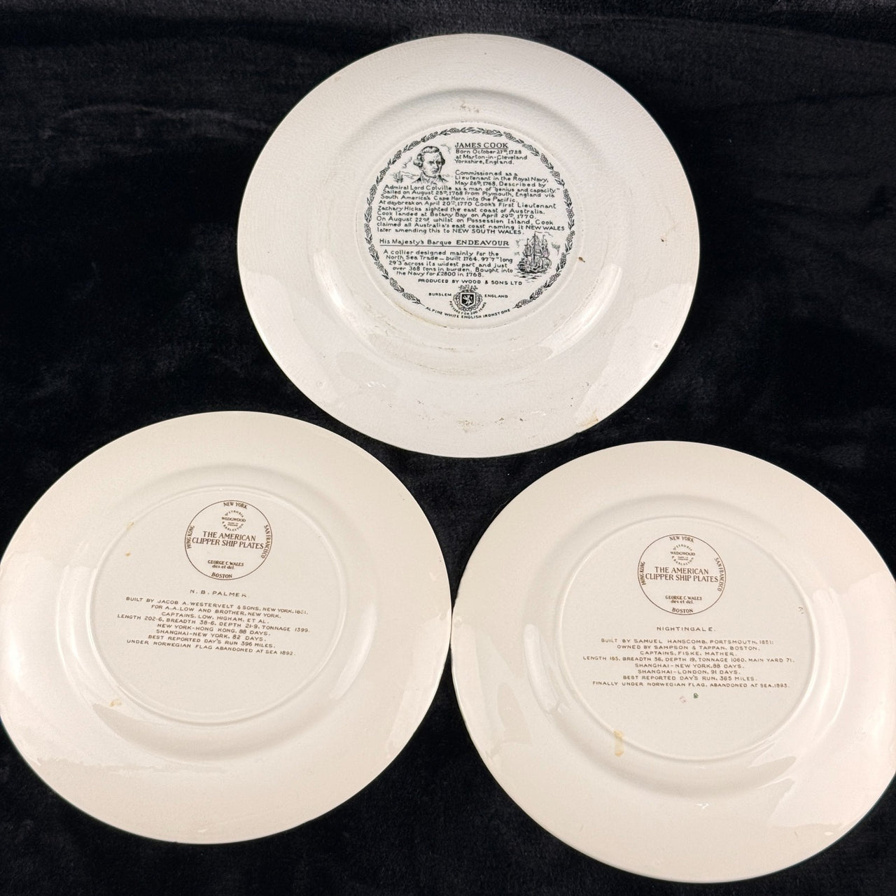 Wedgwood Ship Clipper & Cook Commemorative Plates Set x3 – Historic Maritime Art12