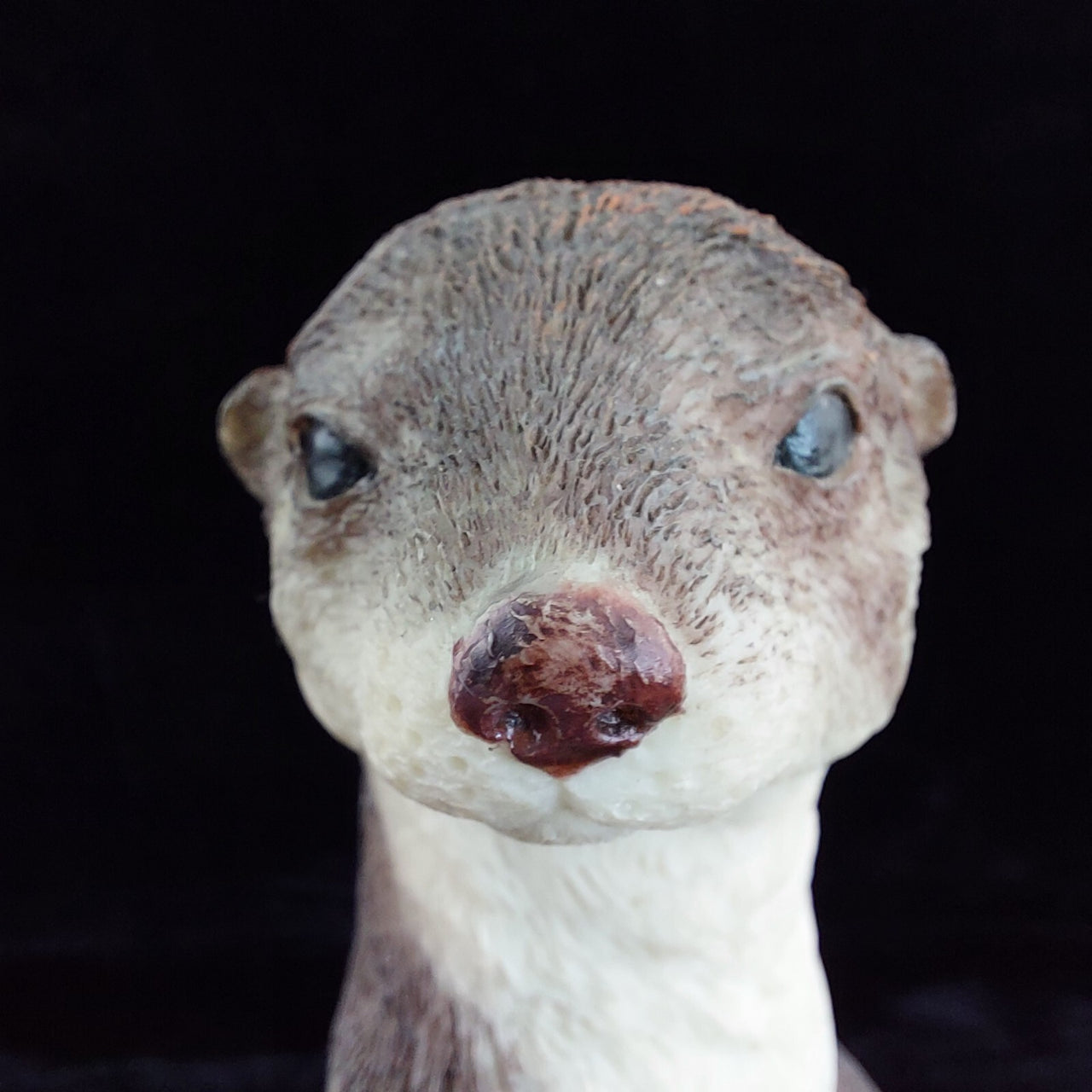 Large Standing Otter Wildlife Figurine 12in Handcrafted Base Wood Heavy 1615g9