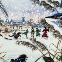 Thumbnail for Wedgwood 1989 Skating on the Fen Plate Colin Newman Christmas Bone Vintage China3
