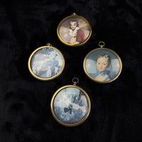 Thumbnail for Set of 4 Vintage Miniature 9 cm Portraits Peter Bates Gallery National frame set12