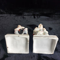 Thumbnail for Antique Staffordshire decor Figurines Seated Couple classic Pair 906g  see pics6