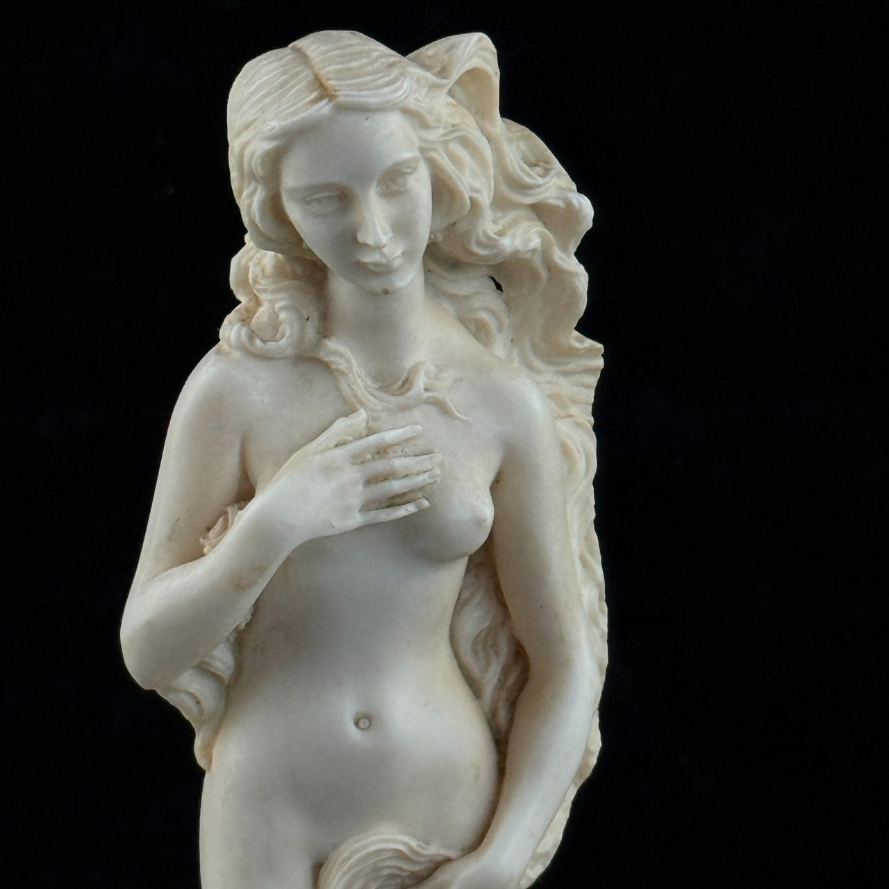 Birth of Venus Figurine gift 10.5" Resin w Shell Base Classical Nude Aphrodite.7