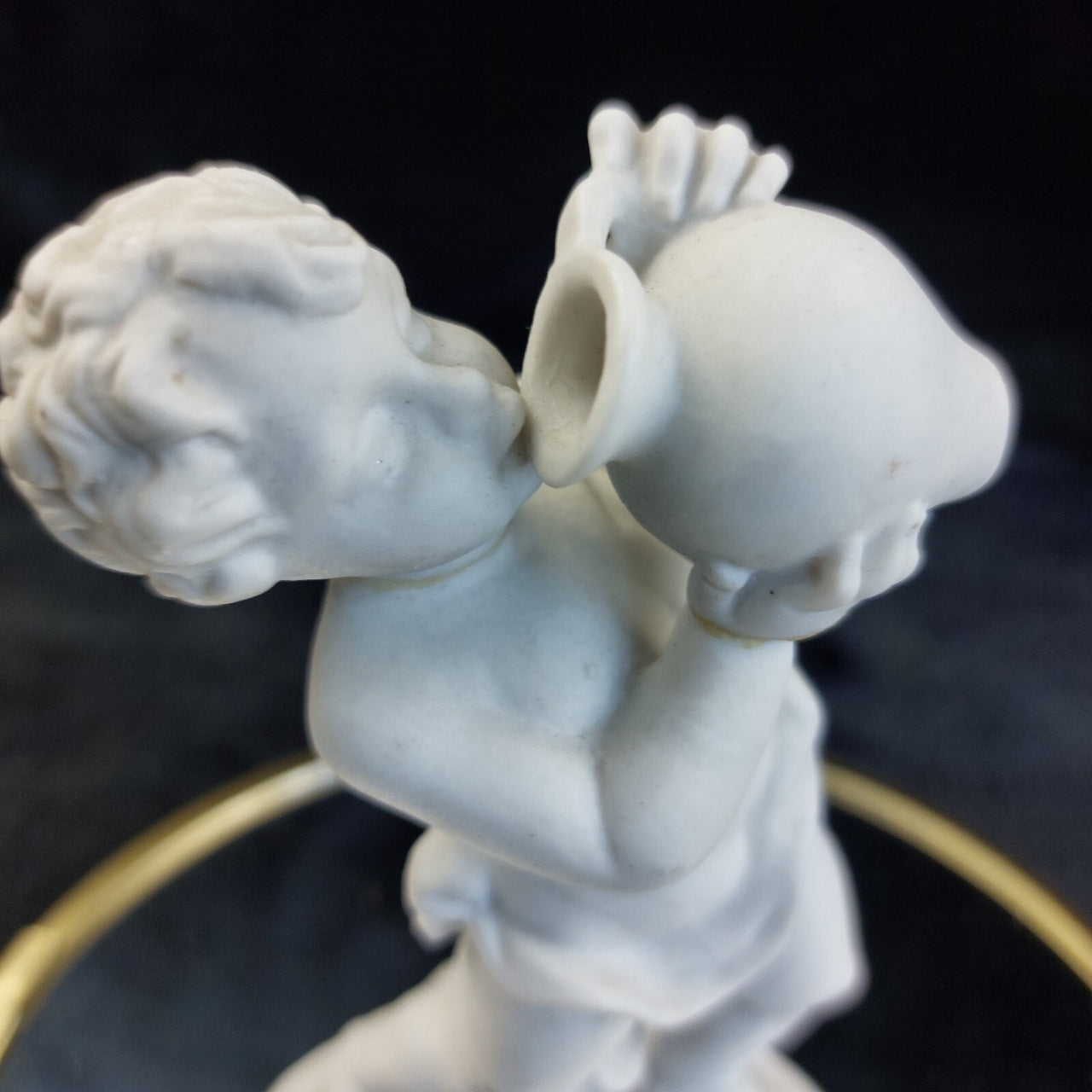 18th century Paul Pfuert Studio-Haus Cherub Pair 5in Bisque White Figurine antiq5