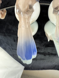 Thumbnail for Bing Grøndahl & B&G Porcelain Blue Jay Bird Figurines Pair - Marked 1635 chipped10