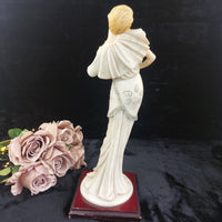 Thumbnail for Juliana Collection 15in Figurine, Tall Lady with Dog, large Resin Art Deco Beige6