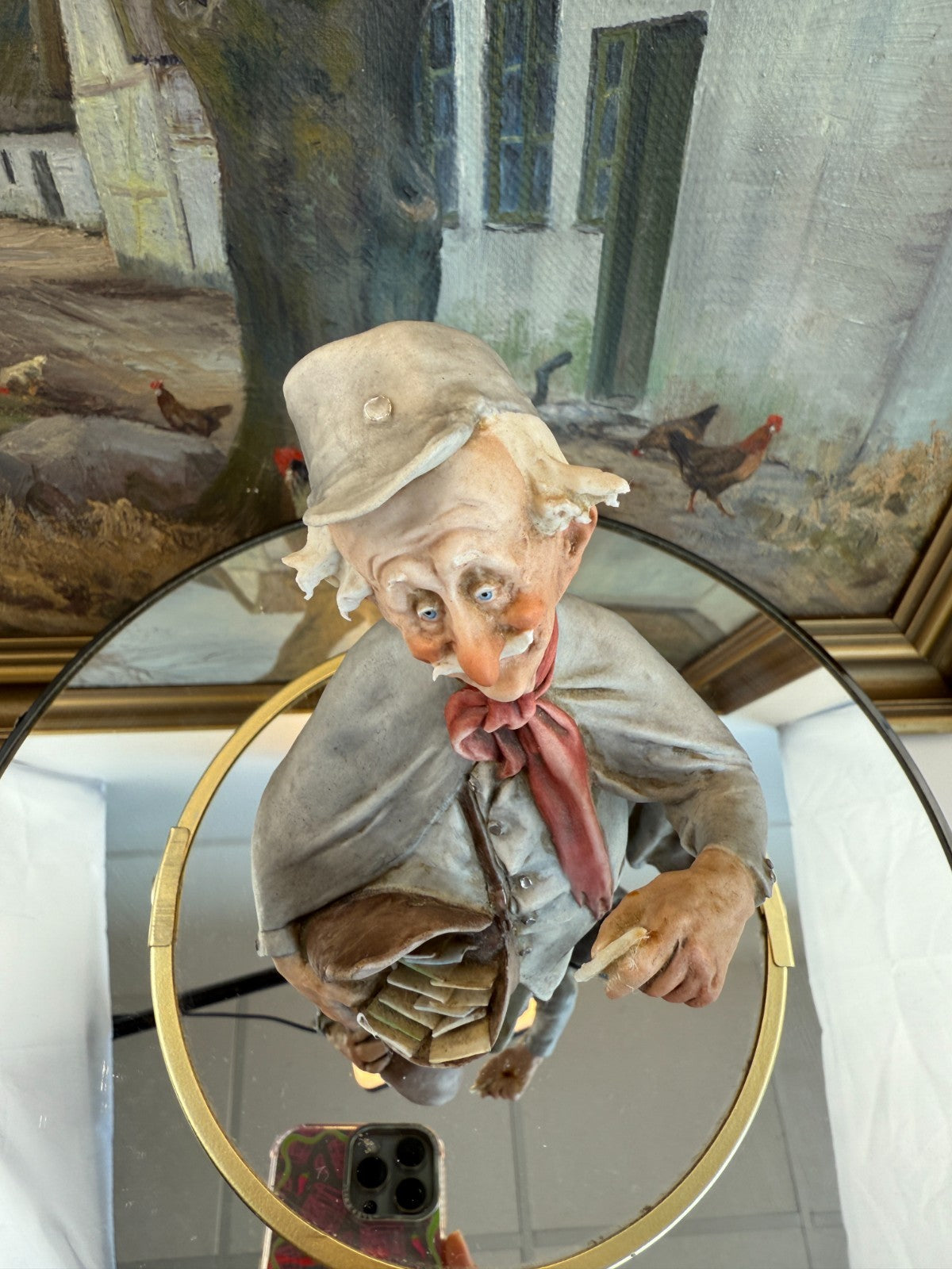 Italian Capodimonte "The Figurine Postman" - Signed "Gelli" Italy pics see 19613