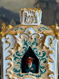 Thumbnail for Rare Antique Porcelain Victorian Potpourri Jar /vase/ box German/Dresden Style11
