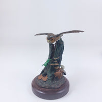 Thumbnail for Merlin Collection Owl Figurine on Tree Decorative Stump Collectible Statue Art d14