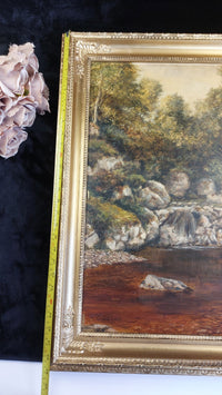 Thumbnail for Andrew Welch oil RCA painting gold Framed Welsh Landscape 29