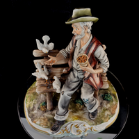 Thumbnail for Capodimonte M. Lory Figurine Man With Doves – Signed – 13