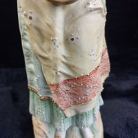Thumbnail for Antique 15in German Bisque Figurine Lady Mandolin Musician Hand Painted Gilt6