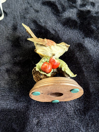 Thumbnail for Giuseppe Armani Sparrow Capodimonte & Cherries Figurine Signed G. 7
