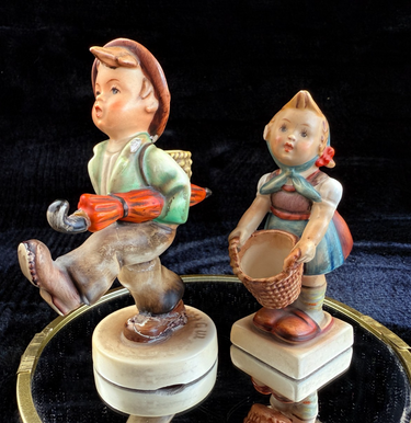 Goebel Hummel figurine -repaired - Little Boy with Umbrella TMK-3,4 School Girl 0