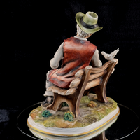 Thumbnail for Capodimonte M. Lory Figurine Man With Doves – Signed – 13