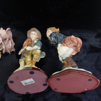 Thumbnail for Domani Pair Figurine scottish boy and skating girl large 34cm Tall decor kids.16
