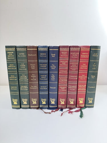 Reader’s Digest Condensed Books Set x9 Mixed Fiction Thrillers Drama Shelf Decor0