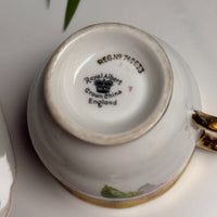 Thumbnail for Royal Albert Old English Rose Trio Set Cup Saucer Plate Pink Red Floral Gilded.14