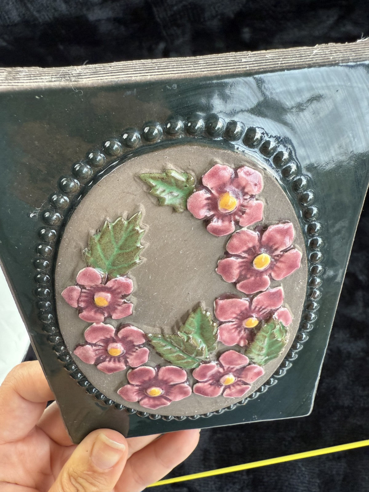 Vintage JIE Gantofta Swedish Ceramic Wall Tile  Floral Design by Aimo7