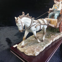 Thumbnail for Large signed Juliana Collection 2000 Horse Carriage Figurine size see Handmade9