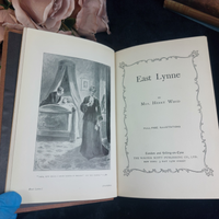 Thumbnail for East Lynne Mrs Henry Wood antique book gift Cover Art Nouveau Illustrated 19097