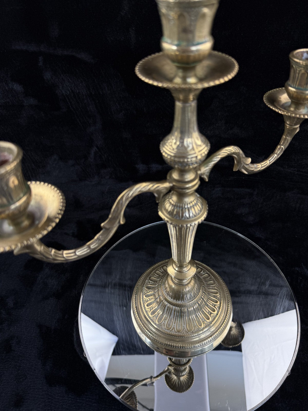 Vintage Solid Ornate Brass Candelabra - Neoclassical/Victorian Style Collectable6