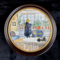 Thumbnail for Royal Copenhagen Carl Larsson Flowers on the Windowsill Framed Porcelain Plate0