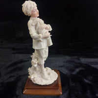 Thumbnail for V. Belcari Figurine Boy with Dog Italy Armani Porcelain Sculpture Vintage 8