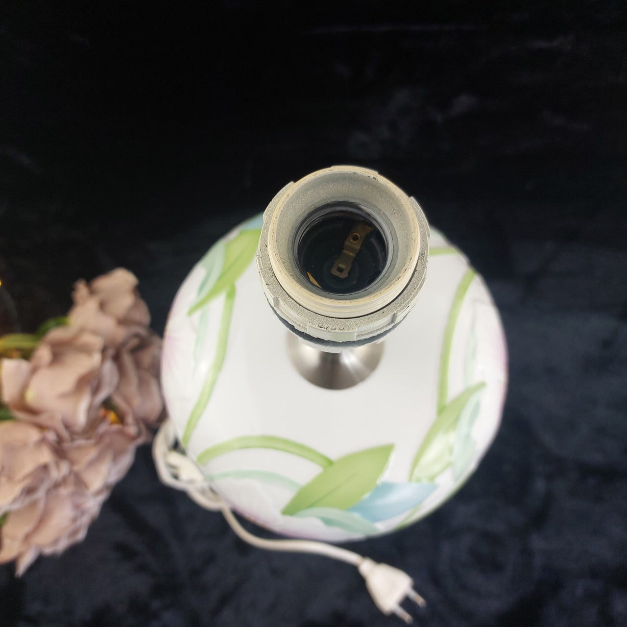 Royal Copenhagen Table Lamp DEAUVILLE 19" Denmark Porcelain Floral collectable7