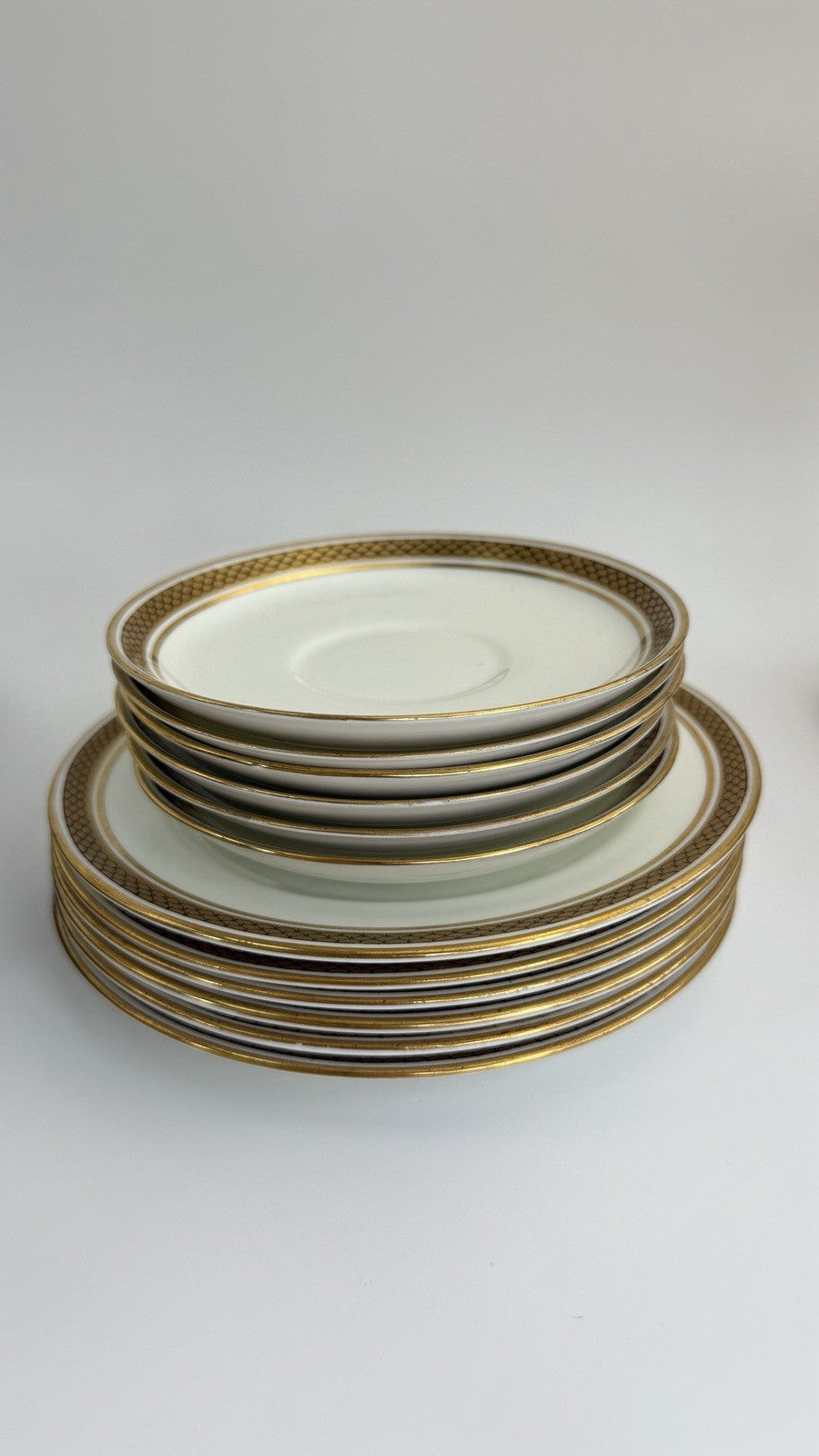 Stunning Antique Cauldon & Aynsley 27pc Tea Set c.1910 | Edwardian Gilt & Black15