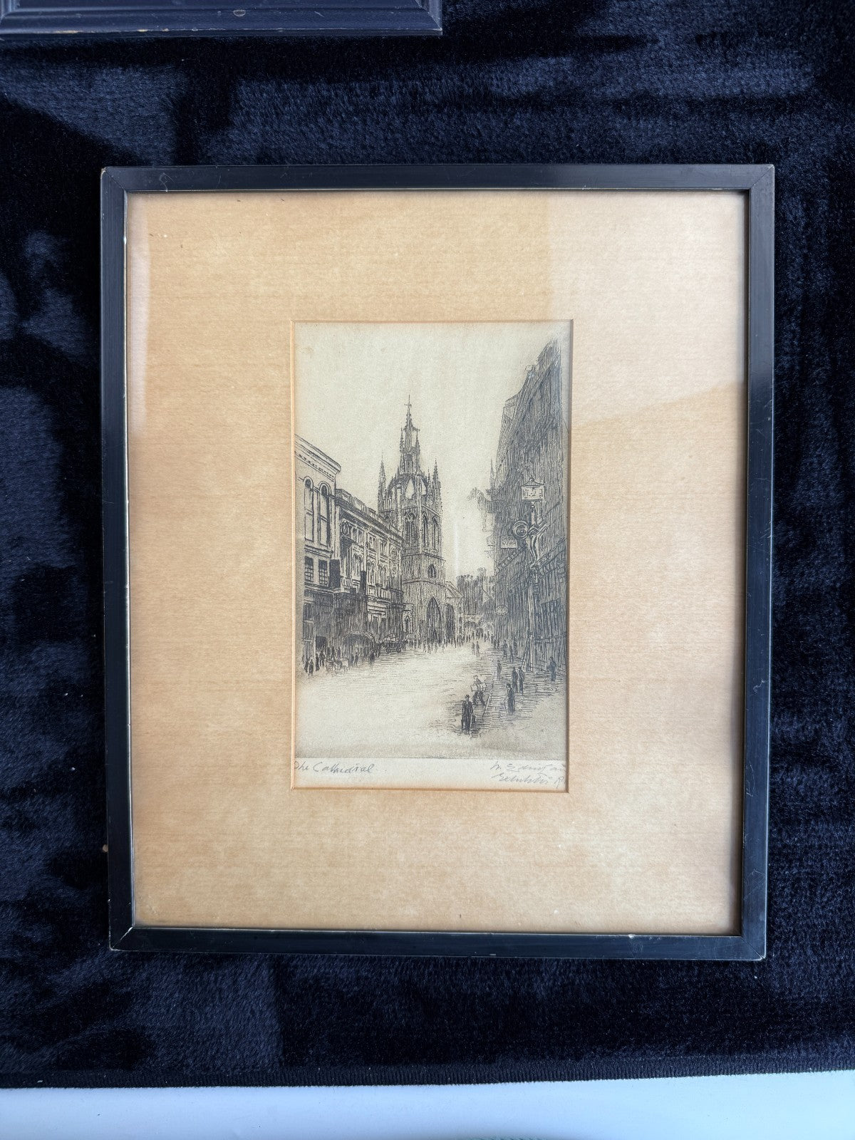Antique Authentic Signed Etchings - A British Cathedral and St. Andrew's Church15