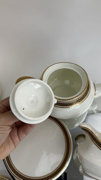 Thumbnail for Stunning Antique Cauldon & Aynsley 27pc Tea Set c.1910 | Edwardian Gilt & Black6