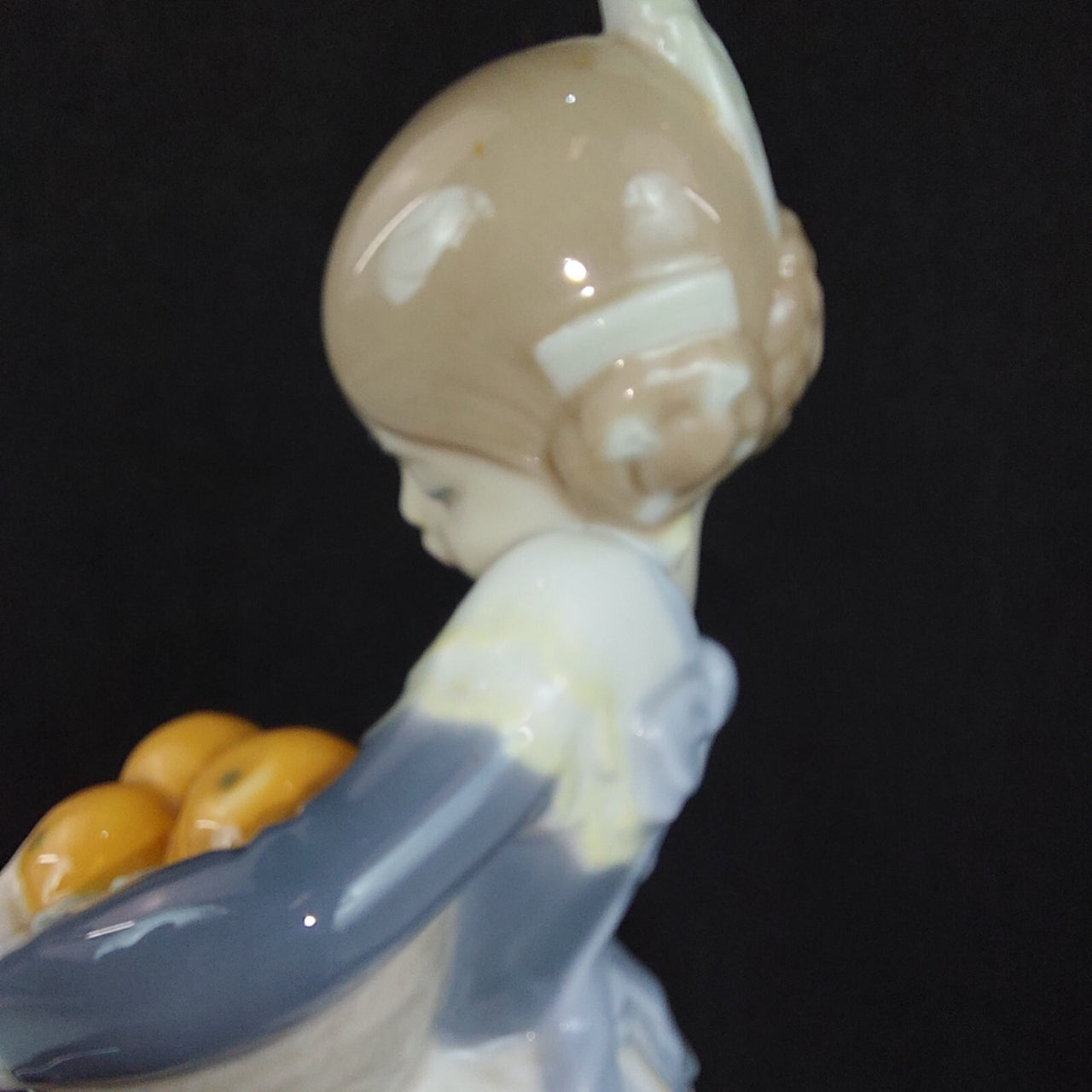 Rare NAO by Lladró Spanish Porcelain Girl with Basket Figurine Handmade Spain13