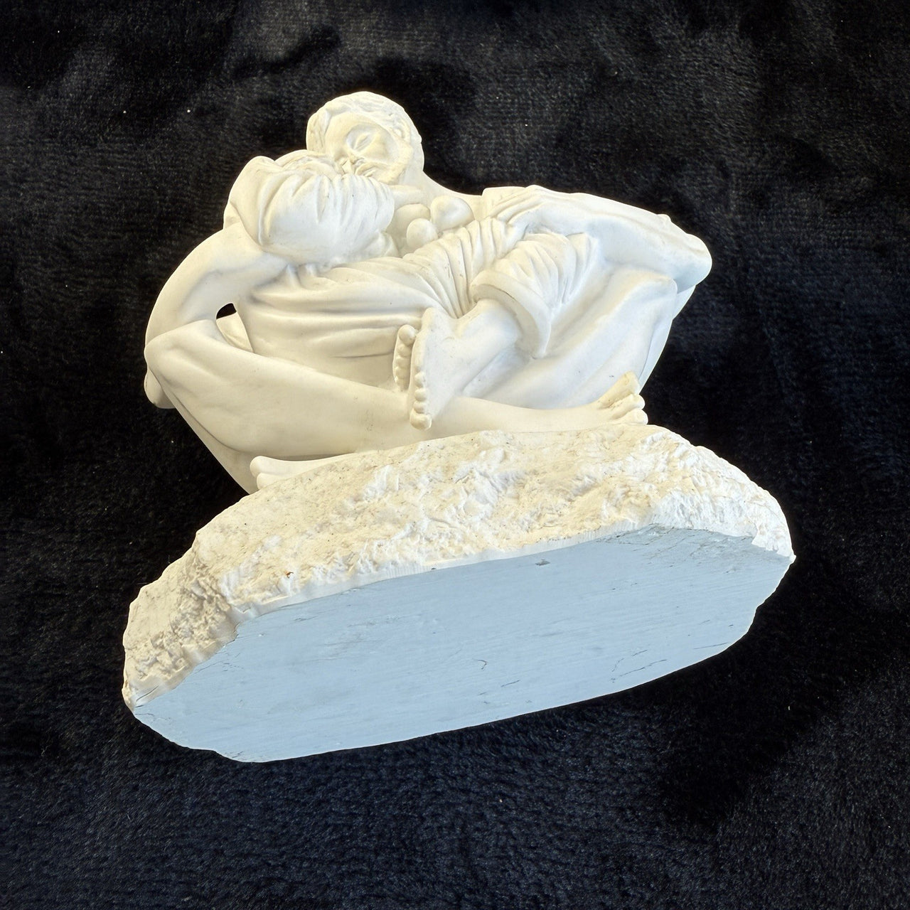 Holy Family Statue Sculpture  Signed/Marked 1999  White Alabaster/Resin Compos6