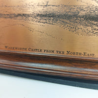 Thumbnail for Rare Framed Copper Etching Warkworth Castle NorthEast View  Artwork  24x17.5 cm4